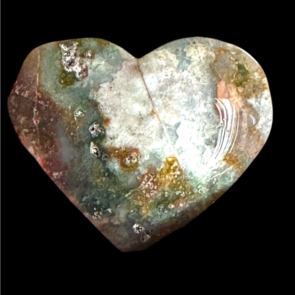 Ocean Jasper Crystal Heart